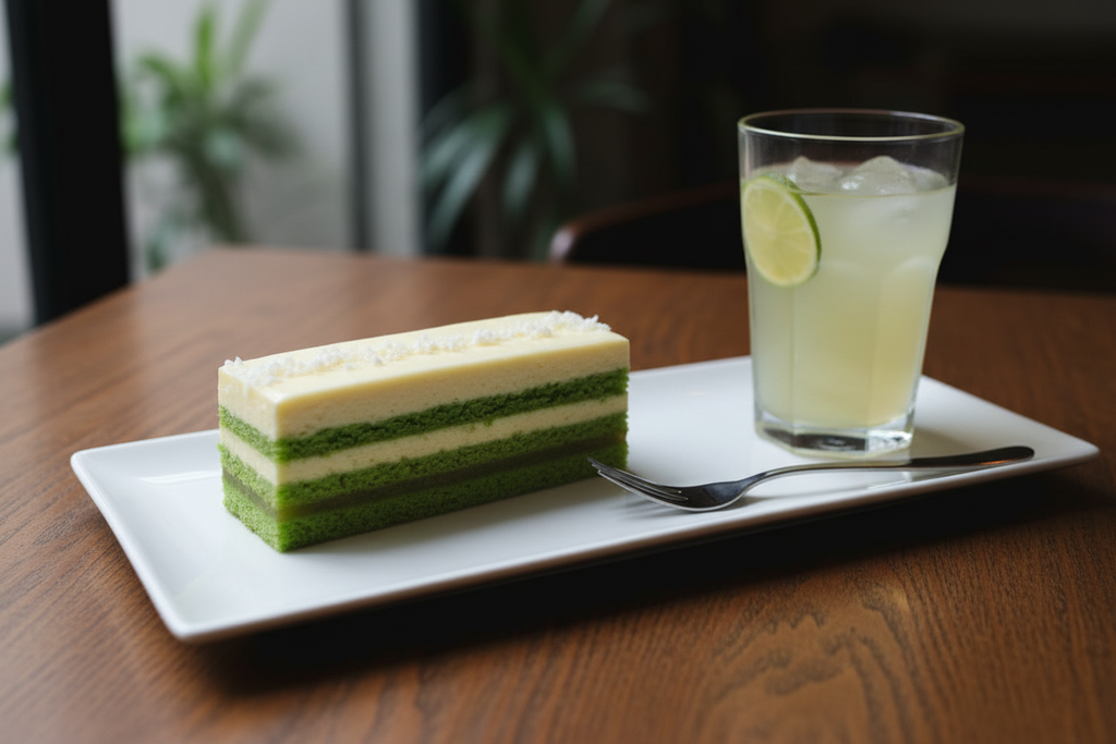 Pandan Coconut Opera - Gluten free